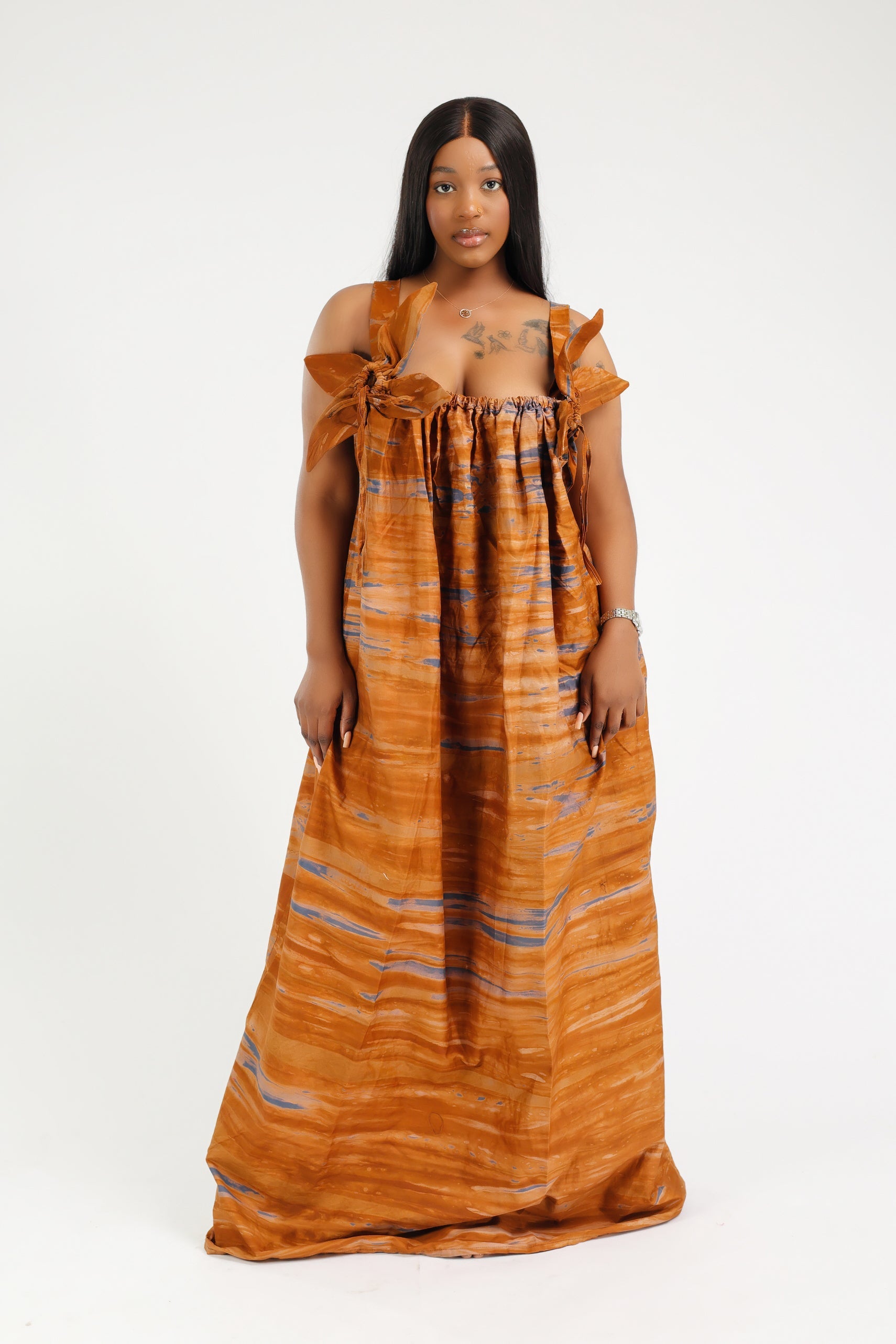 ASTOU MAXI DRESS MARRON