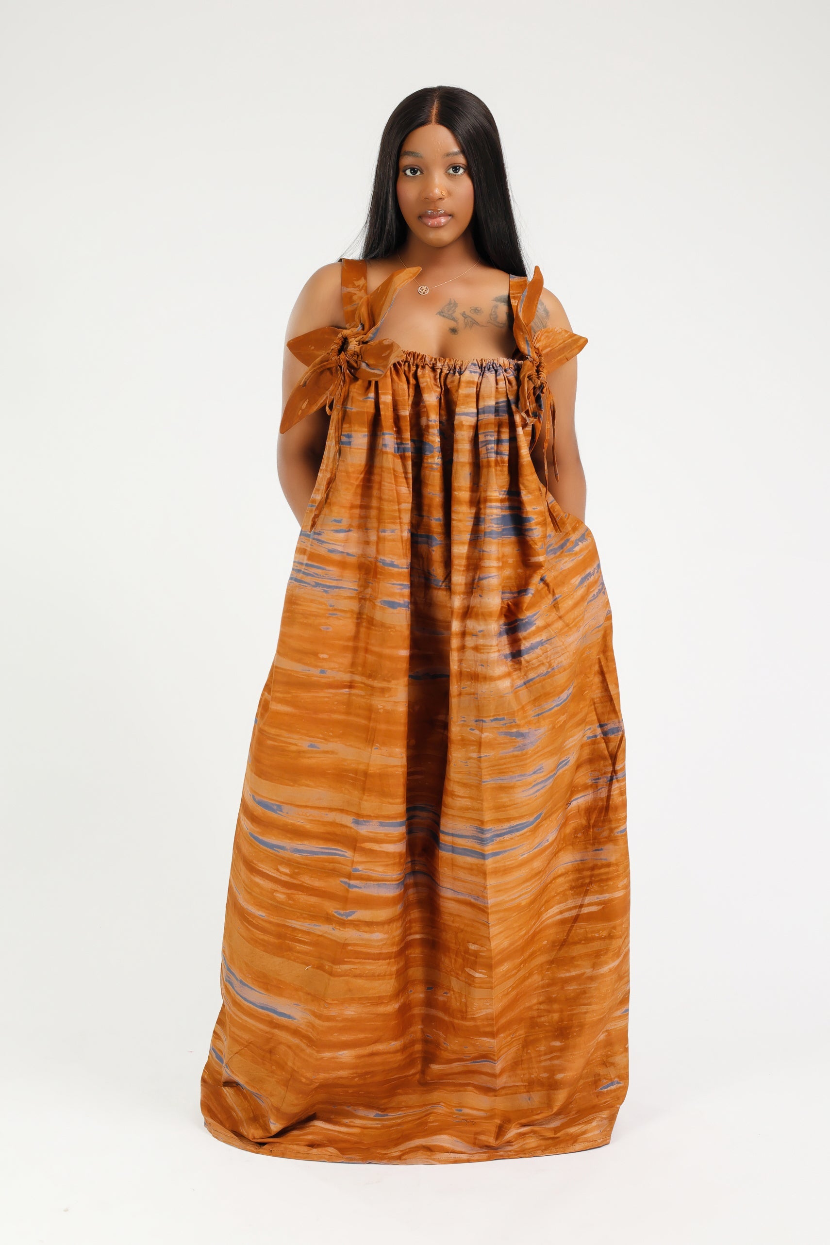 ASTOU MAXI DRESS MARRON
