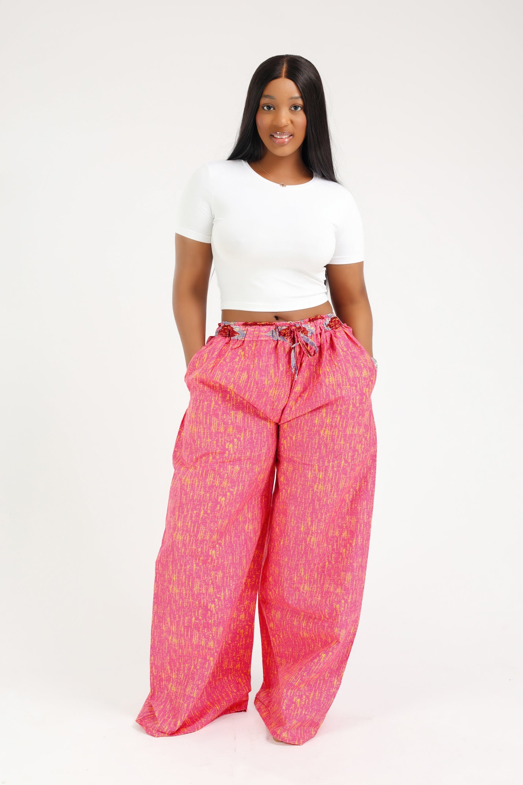 PANTALON DU MOMENT ANKARA ROSE