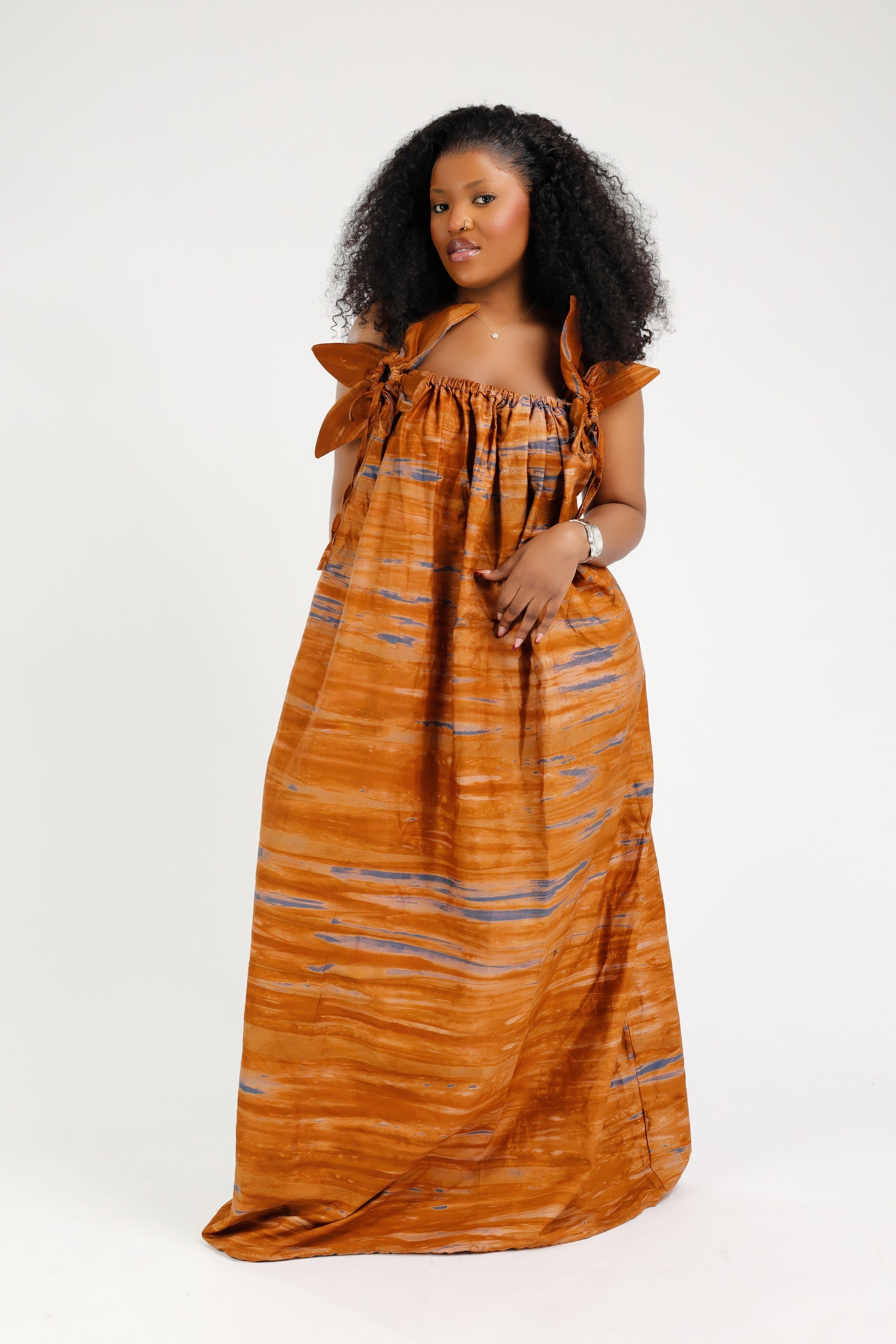 ASTOU MAXI DRESS MARRON
